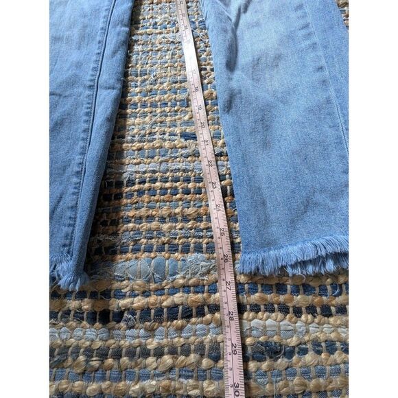 J Crew Jeans Womens Size 29 Blue Slim Straight Medium Wash Denim Raw Hem Pants - Picture 3 of 7